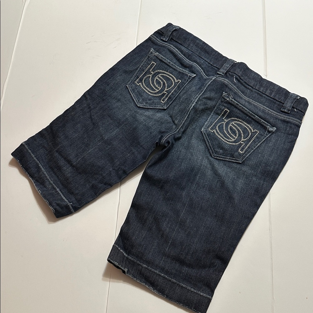 Bebe Denim Bermuda Jean Shorts 27 Vintage 2000s 90s